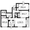 ライズ伏見 3LDKの間取り