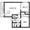 Graneige Yamahana 2LDKの間取り