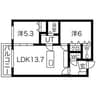 Graneige Yamahana 2LDKの間取り
