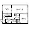 レクザ山鼻 2LDKの間取り