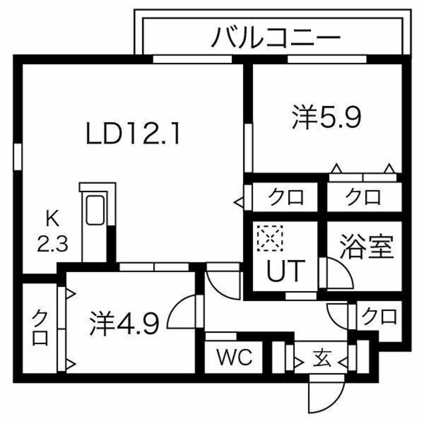 間取図 Ｌａ　Ｍｅｒｉｄｉａｎ　Ｃｅｎｔｒａｌ