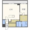 ピオネロ伏見 1LDKの間取り