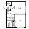 エムプラス山鼻 1LDKの間取り