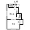 幸マンション 1DKの間取り