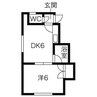 幸マンション 1DKの間取り