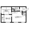 コーポ有岡 2LDKの間取り