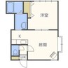 セラヴィ13.8 1LDKの間取り