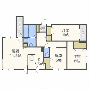 間取図 リバティ旭ヶ丘