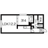 FERIO山鼻 1LDKの間取り