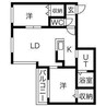 コローレ伏見 2LDKの間取り