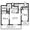 シャトーアネックス 2LDKの間取り