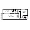 グランオルセーＳ８ 2LDKの間取り