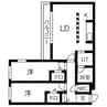 AMS伏見 2LDKの間取り