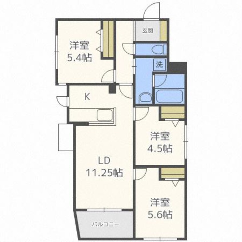 間取図 メニーズコート山鼻