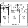 レイラ・ラ・セコンド 2LDKの間取り