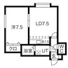 シェーンブルンロイヤル中島公園 1LDKの間取り