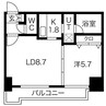 Mstage 1LDKの間取り