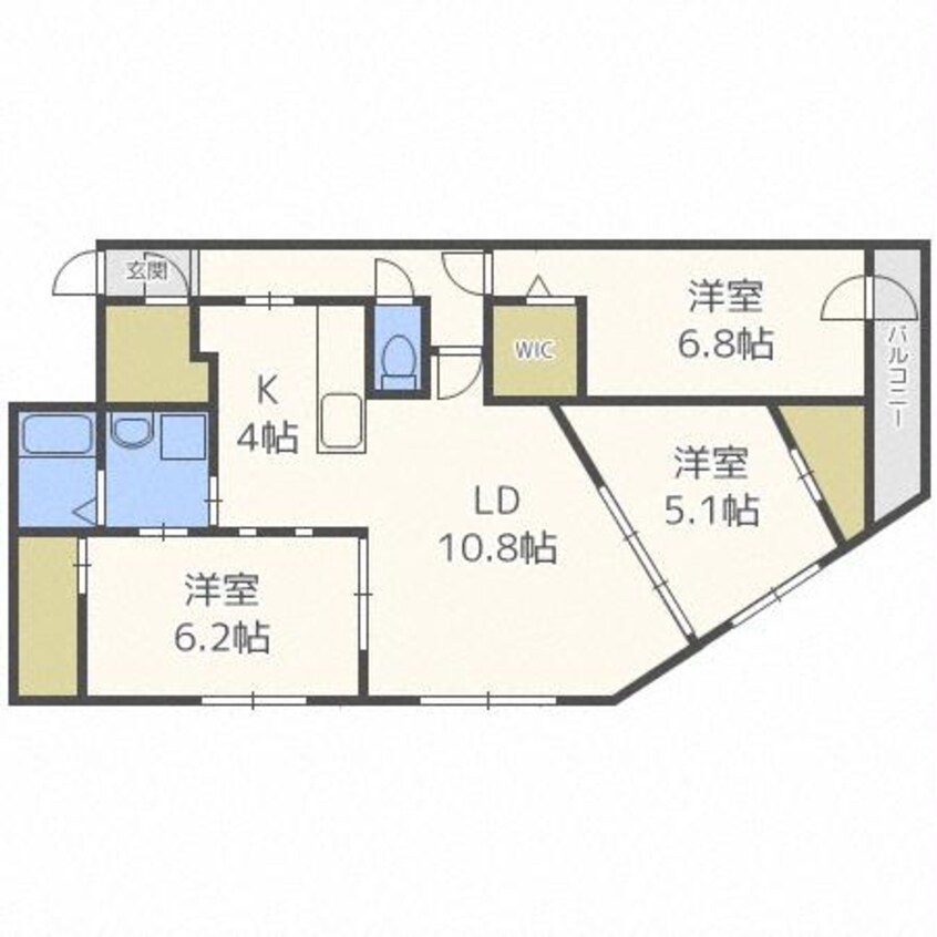 間取図 カレラ山鼻2ｎｄ