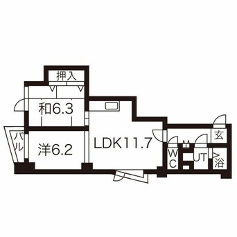 間取図 プレミエール中島公園通