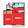 サニークレスト 1LDKの間取り