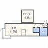 ティルー２３ 1Rの間取り