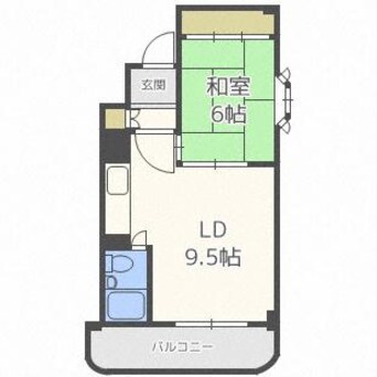 間取図 ライオンズマンション西線6条