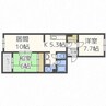 伏見ハウス 2LDKの間取り