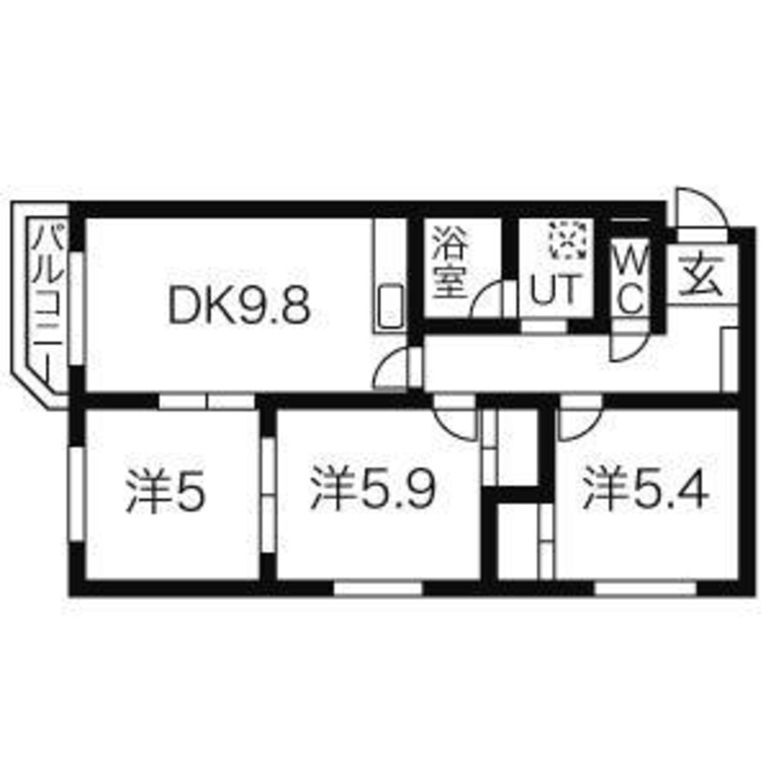 間取図 クレストテージ伏見