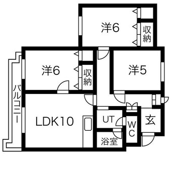 間取図 ロワイヤルハイム山鼻