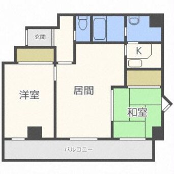 間取図 クリオ中島公園ロイヤルガーデン