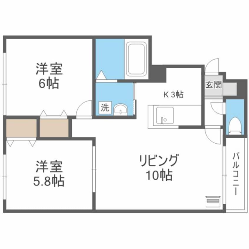 間取図 ハイデンス20-6