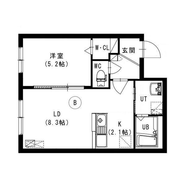 間取り図 ル・ファール山鼻19条