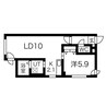 KDMハイツ 1LDKの間取り