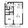 ibiza中島公園 1LDKの間取り