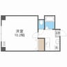 グランデュール 1Kの間取り