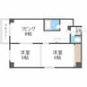 アスター南16条 2DKの間取り