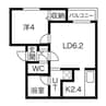 Ｐｒｅｓｃｅｌｔｏ西線１１条 1LDKの間取り