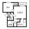 Ｐｒｅｓｃｅｌｔｏ西線１１条 1LDKの間取り