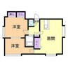 カーサ山鼻 2LDKの間取り