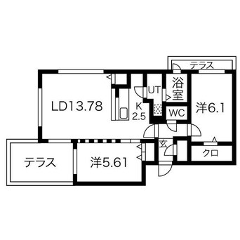 間取図 Ｅ－ｈｏｒｉｚｏｎ伏見