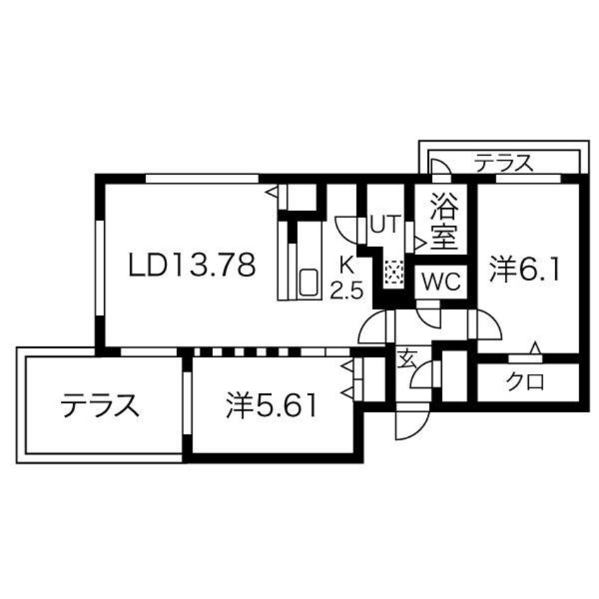 間取図 Ｅ－ｈｏｒｉｚｏｎ伏見