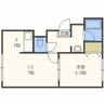 イーグルサウス１７Ｂ 1LDKの間取り