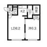 Sereno 1LDKの間取り
