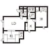 ローマンヒルハイツＢ 2LDKの間取り