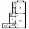 セントラルパークA 1LDKの間取り