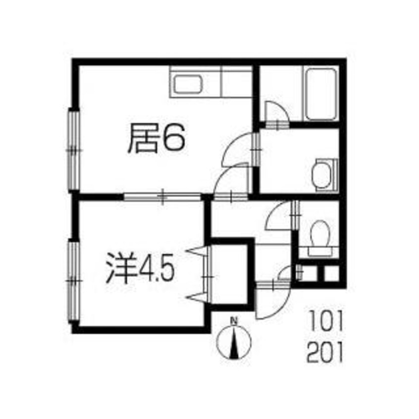 間取図 カーサ石山通