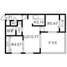 シエル山鼻 2LDKの間取り