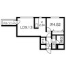 シエル山鼻 1LDKの間取り