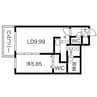 シエル山鼻 1LDKの間取り