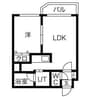 クイーンズフォレスト中島公園 1LDKの間取り